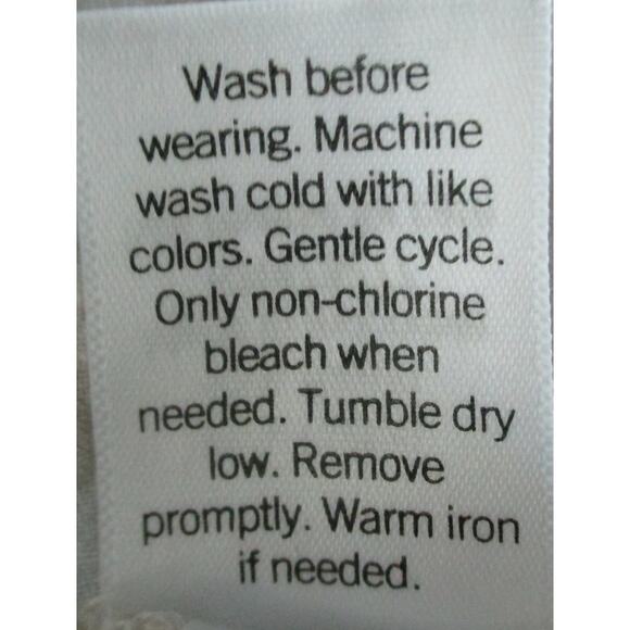 Sonoma Women's Tan & White Checked Short Sleeve V-neck Shirt Size XL - Picture 10 of 10